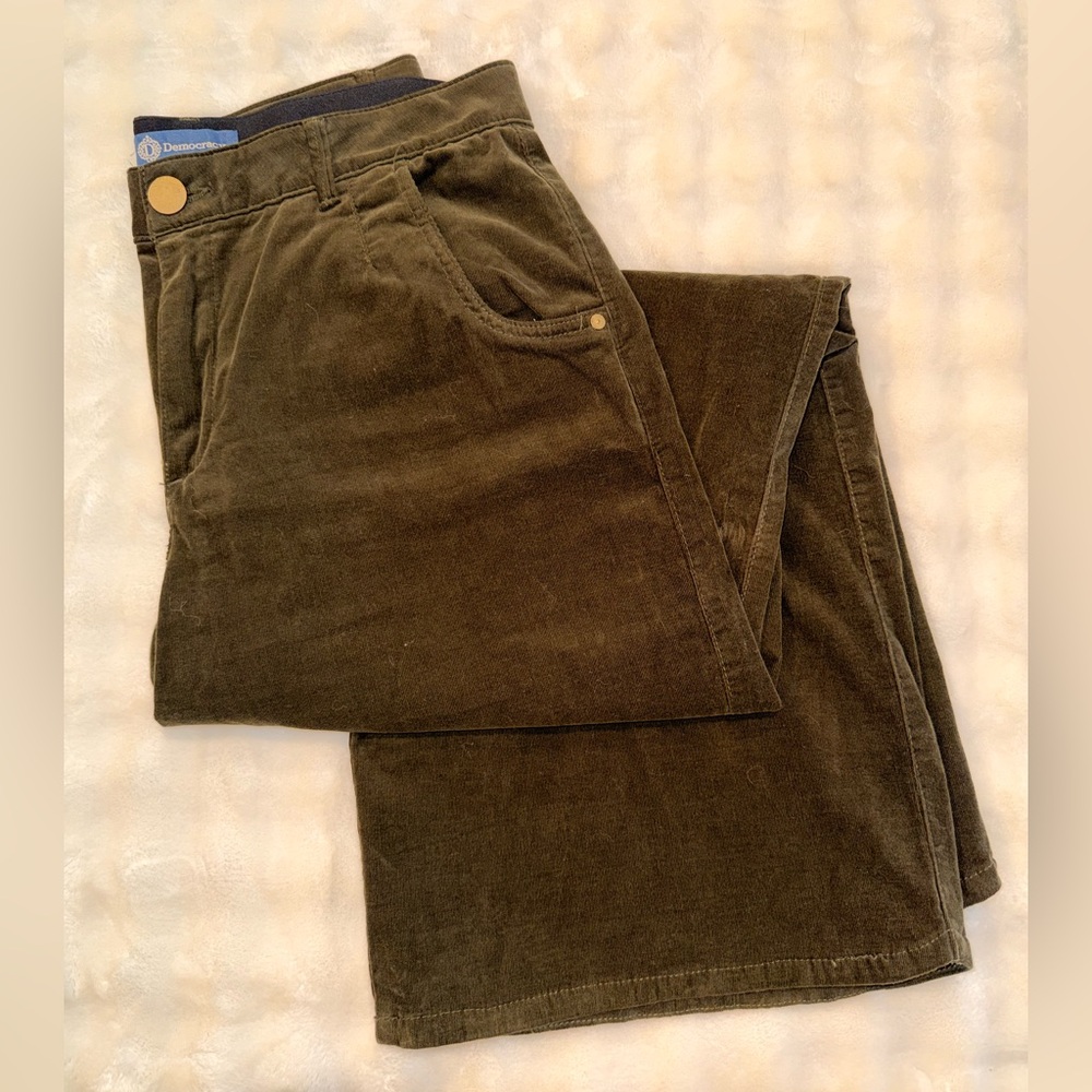 Democracy - Olive Green Corduroy Pants